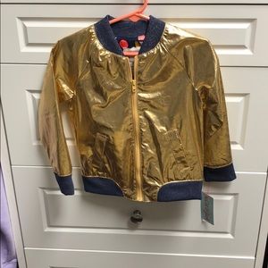 Cat & Jack gold bomber jacket, 3T, NWT